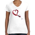 Women's Fine Jersey V-Neck Tee Thumbnail