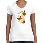 Women's Fine Jersey V-Neck Tee Thumbnail