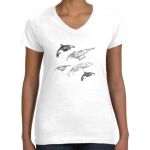 Women's Fine Jersey V-Neck Tee Thumbnail