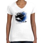 Women's Fine Jersey V-Neck Tee Thumbnail