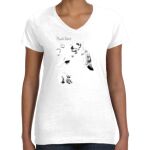 Women's Fine Jersey V-Neck Tee Thumbnail
