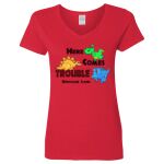 Ladies' Heavy Cotton™ V-Neck T-Shirt Thumbnail