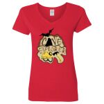 Ladies' Heavy Cotton™ V-Neck T-Shirt Thumbnail