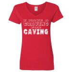 Ladies' Heavy Cotton™ V-Neck T-Shirt Thumbnail