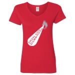 Ladies' Heavy Cotton™ V-Neck T-Shirt Thumbnail