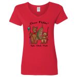Ladies' Heavy Cotton™ V-Neck T-Shirt Thumbnail
