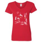 Ladies' Heavy Cotton™ V-Neck T-Shirt Thumbnail