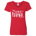 Ladies' Heavy Cotton™ V-Neck T-Shirt Thumbnail