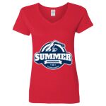 Ladies' Heavy Cotton™ V-Neck T-Shirt Thumbnail