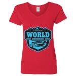 Ladies' Heavy Cotton™ V-Neck T-Shirt Thumbnail