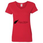 Ladies' Heavy Cotton™ V-Neck T-Shirt Thumbnail