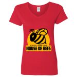 Ladies' Heavy Cotton™ V-Neck T-Shirt Thumbnail