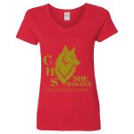 Ladies' Heavy Cotton™ V-Neck T-Shirt Thumbnail