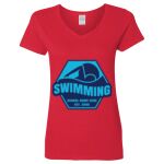 Ladies' Heavy Cotton™ V-Neck T-Shirt Thumbnail