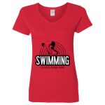 Ladies' Heavy Cotton™ V-Neck T-Shirt Thumbnail