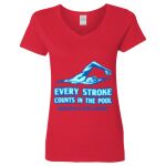 Ladies' Heavy Cotton™ V-Neck T-Shirt Thumbnail