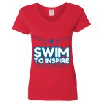 Ladies' Heavy Cotton™ V-Neck T-Shirt Thumbnail