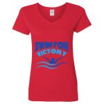 Ladies' Heavy Cotton™ V-Neck T-Shirt Thumbnail