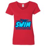 Ladies' Heavy Cotton™ V-Neck T-Shirt Thumbnail